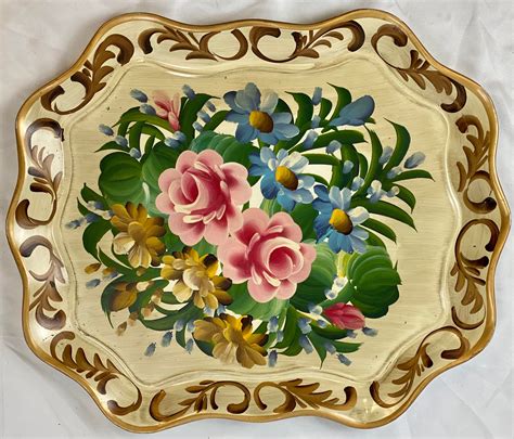 Tole Painted Tray 